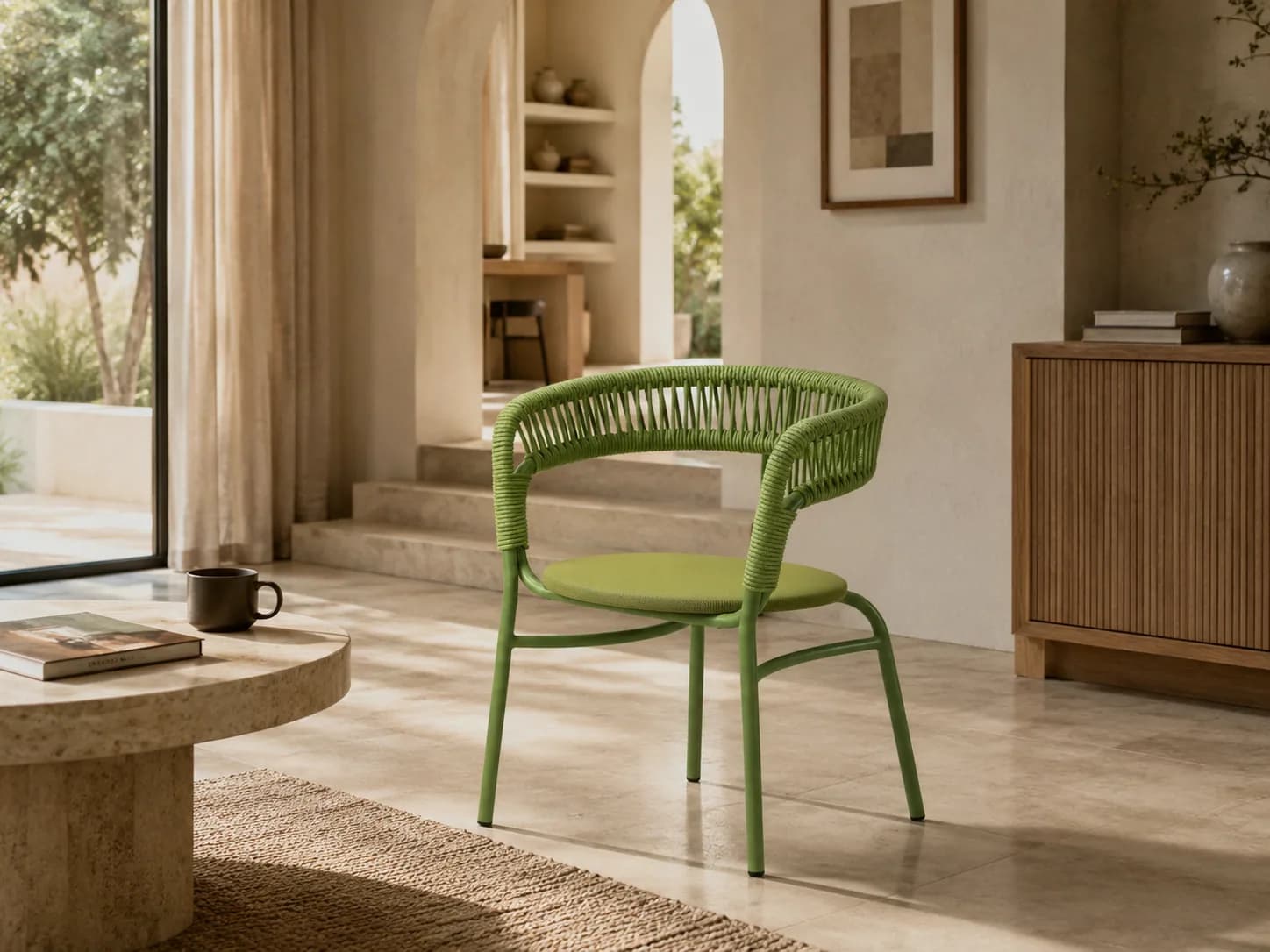 Fern Green Rope Chair