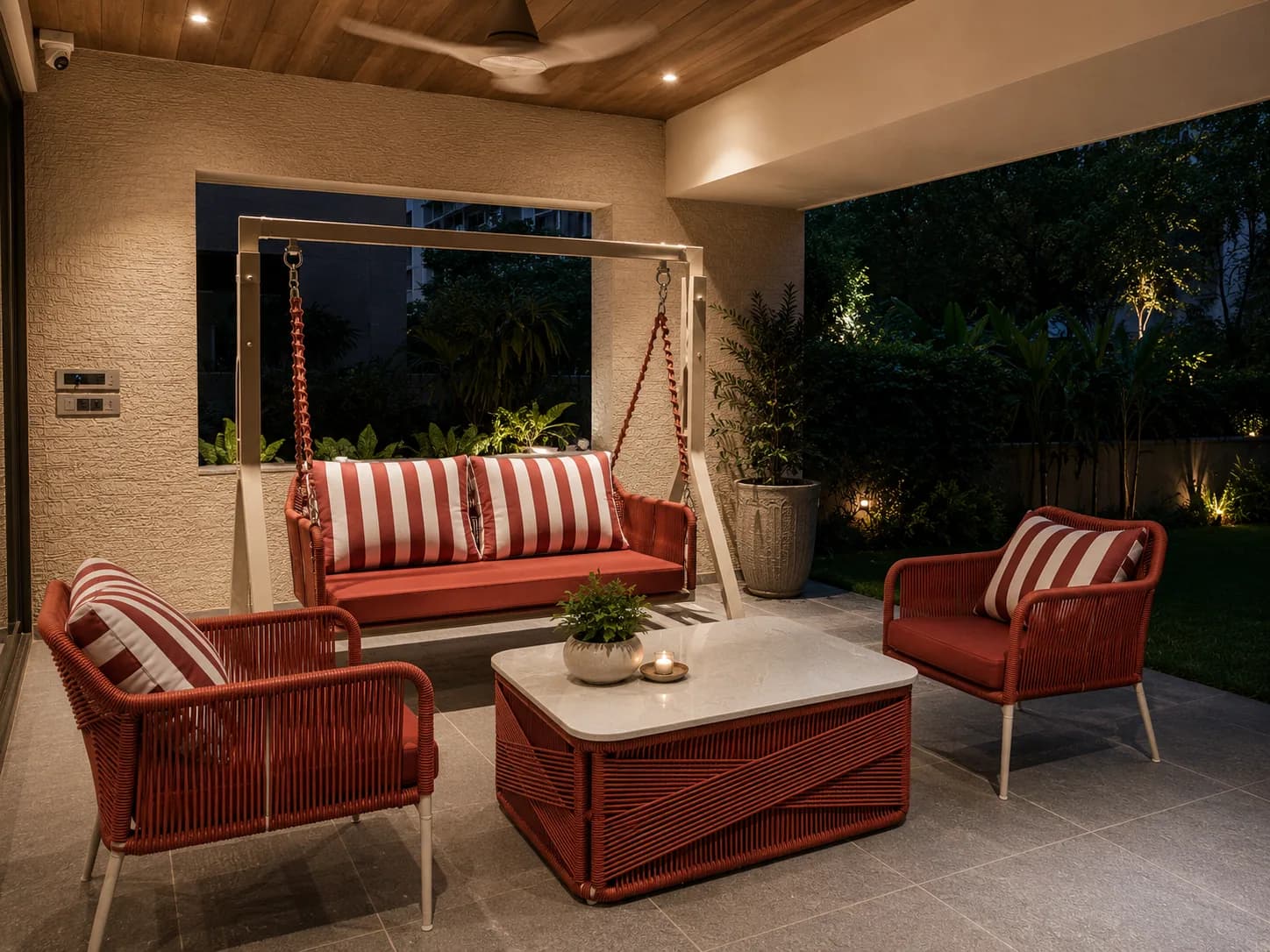 Terracotta Swing Lounge Set