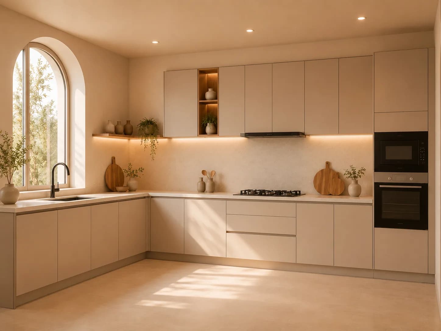 L-Shaped Modular Kitchen